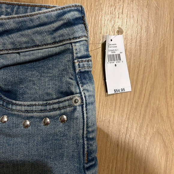 Gap 70’s Flare High Rise Bootcut Sequin Blue Silver Jeans Size 8 - Picture 4 of 5